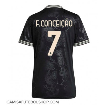 Camisa de time de futebol Juventus Francisco Conceicao #7 Replicas 3º Equipamento Feminina 2025-26 Manga Curta Camisa de time de futebol Juventus Francisco Conceicao #7 Replicas 3º Equipamento Feminina 2025-26 Manga Curta